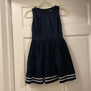 Tommy Hilfiger, girl's dress, size 14, navy blue, lined, sleeveless and zipper